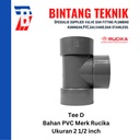 Tee 2 1/2" inch PVC Rucika D