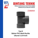 Tee 1 1/4" inch PVC Rucika D