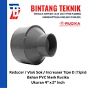 Reducer Sok / Vlok Sok 4" x 2" PVC Rucika D - Increaser