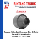 Reducer Sok / Vlok Sok 3" x 1 1/4" PVC Rucika D - Increaser