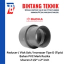 Reducer Sok / Vlok Sok 2 1/2" x 2" PVC Rucika D - Increaser