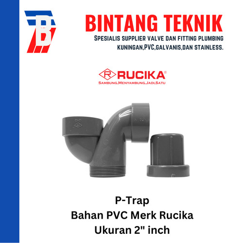 P-Trap 2" inch PVC Rucika D