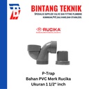 P-Trap 1 1/2" inch PVC Rucika D
