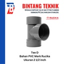 Tee 2 1/2" inch PVC Rucika D