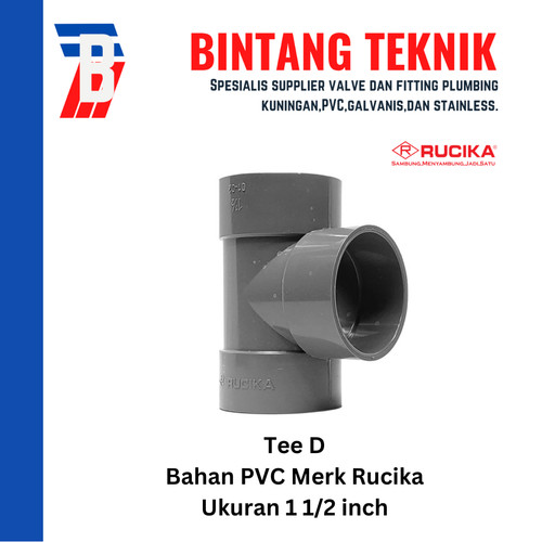 Tee 1 1/2" inch PVC Rucika D