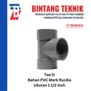 Tee 1 1/2" inch PVC Rucika D