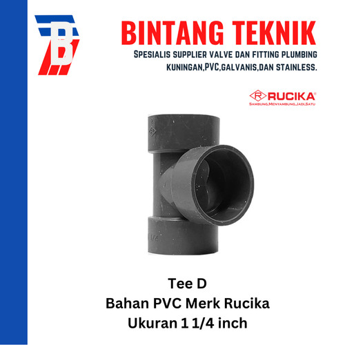 Tee 1 1/4" inch PVC Rucika D
