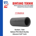 Socket / Sok PVC Rucika 2 1/2" inch AW (Tebal)