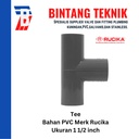 Tee 1 1/2" inch PVC Rucika AW