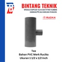 Reducer Tee (Vlok Tee) 1 1/2" x 1/2" inch PVC Rucika AW