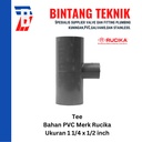 Reducer Tee (Vlok Tee) 1 1/4" x 1/2" inch PVC Rucika AW