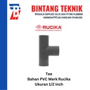Tee 1/2" inch PVC Rucika AW