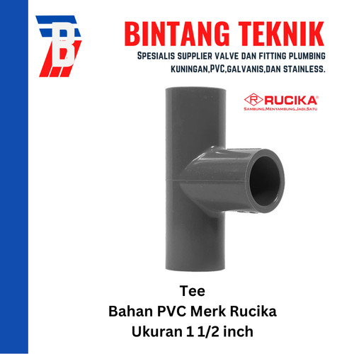 Tee 1 1/2" inch PVC Rucika AW