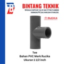 Tee 1 1/2" inch PVC Rucika AW