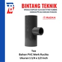 Reducer Tee (Vlok Tee) 1 1/4" x 1/2" inch PVC Rucika AW