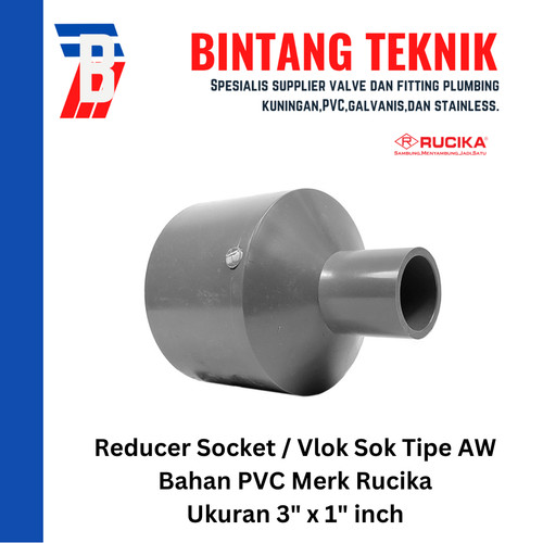 Reducer Sok / Vlok Sok 3" X 1" PVC Rucika AW