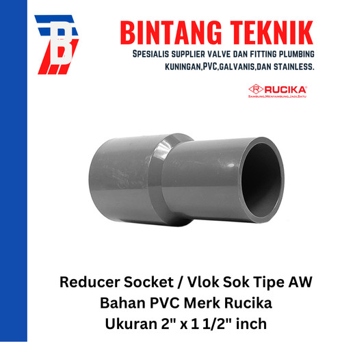 Reducer Sok / Vlok Sok 2" X 1 1/2" PVC Rucika AW