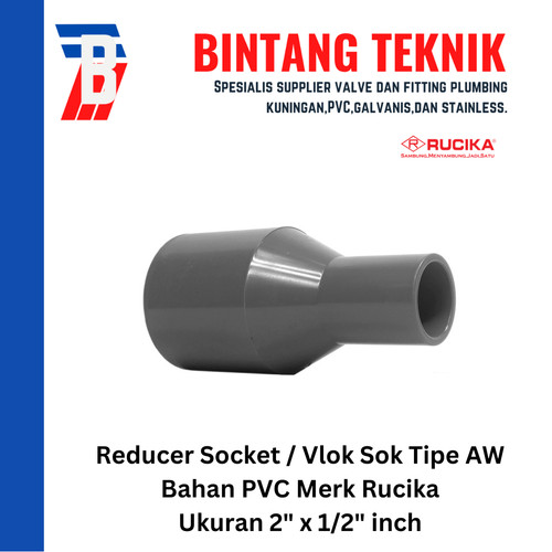 Reducer Sok / Vlok Sok 2" X 1/2" PVC Rucika AW