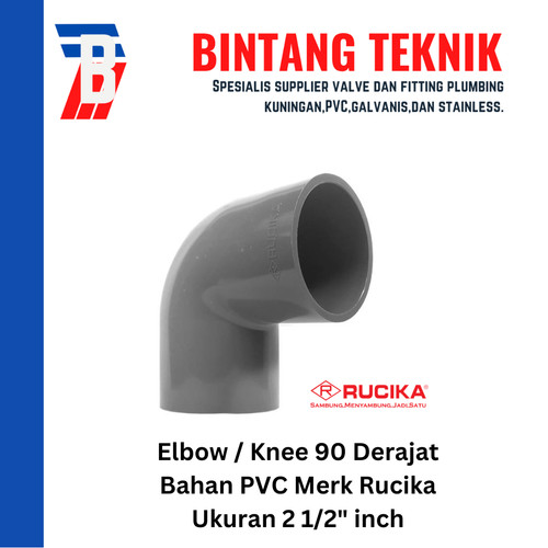 Elbow / Knee 2 1/2" inch PVC Rucika AW 90 Derajat