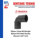 Elbow / Knee 1 1/2" inch PVC Rucika AW 90 Derajat