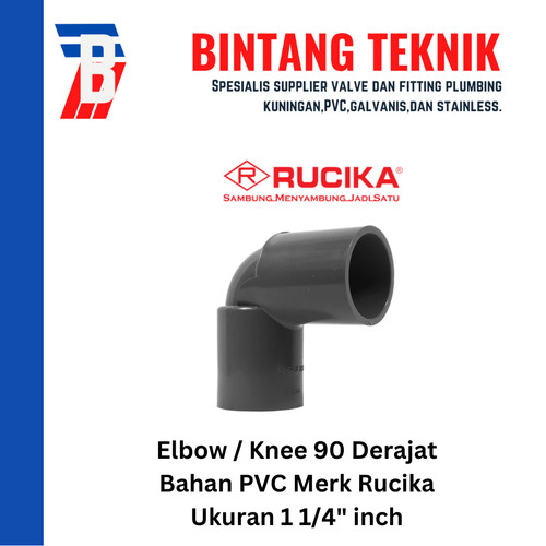 Elbow / Knee 1 1/4" inch PVC Rucika AW 90 Derajat