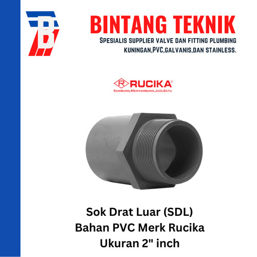 Sok Drat Luar (SDL) PVC Rucika 2" inch