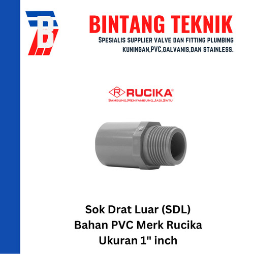 Sok Drat Luar (SDL) PVC Rucika 1" inch