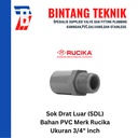 Sok Drat Luar (SDL) PVC Rucika 3/4" inch