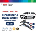 Bosch Wiper Kaca Mobil Wuling Confero Frameless Clear 22" & 14"