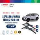 Bosch Wiper Kaca Mobil Terios 2018-On Frameless Clear 22" & 16"