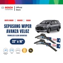 Bosch Sepasang Wiper Frameless Clear Advantage Avanza Veloz 22" & 16"