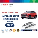 Bosch Wiper Kaca Mobil Hyundai Creta Advantage  24"&16"