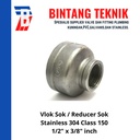 Vlok Sok / Reducer Stainless (SUS) 304 1/2" x 3/8"