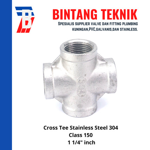 Cross Tee 1 1/4" inch Stainless (SUS) 304 #150