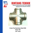Cross Tee 3/4" inch Stainless (SUS) 304 #150