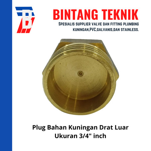 Plug Kuningan 3/4" inch