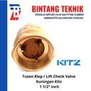 Tusen Klep / Lift Check Valve 1½" Kitz Kuningan