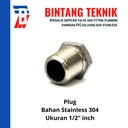 Plug SS304 C 150 Uk. 1/2"