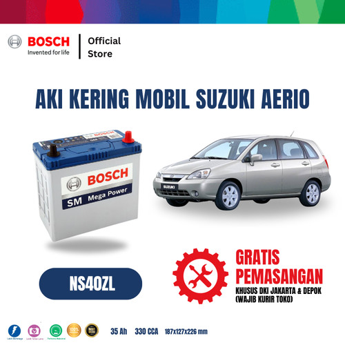 Bosch Aki Mobil Suzuki Aerio MF Blue NS40ZL