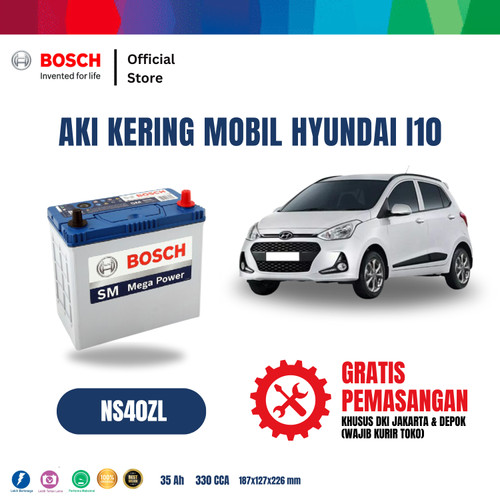 Bosch Aki Mobil Hyundai I10 MF Blue NS40ZL