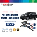 Bosch Sepasang Wiper Mobil Toyota Landcruiser Frameless 24&22