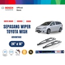 Bosch Sepasang Wiper Mobil Toyota Wish New Advantage 24&14