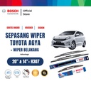 Bosch Wiper Depan & Belakang Toyota Agya Advantage 20" & 14" + H307