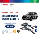 Bosch Sepasang Wiper Mobil Santa FE Frameless Advantage 22" & 19"