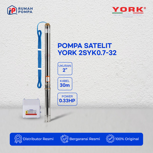 Submersible 2 Inc York 2SYK0.7-32 + Kabel 0.33 HP