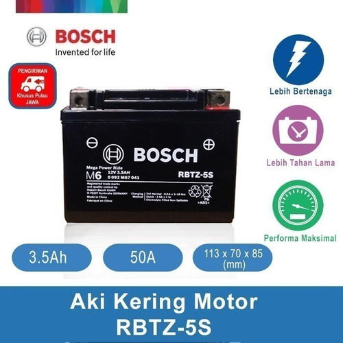 Aki Kering Motor Honda CS1 - Maintenance Free - Bosch RBTZ-5S