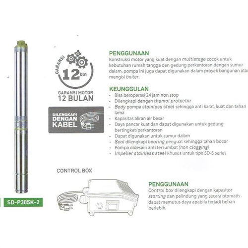 Pompa Satelit Submersible Wasser SDP-305 K