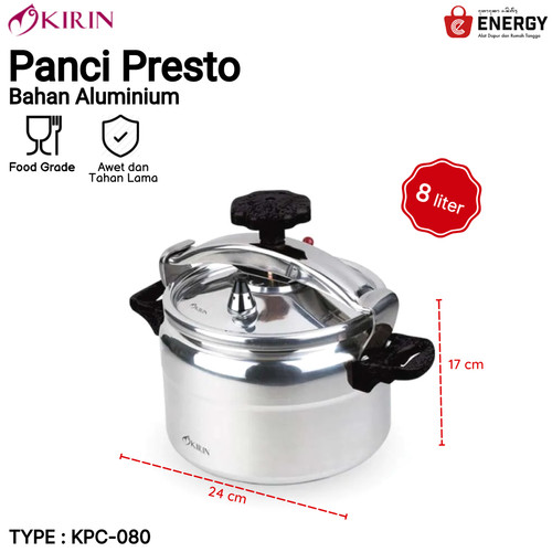 Panci Presto | Pressure Cooking Kirin KPC - 080