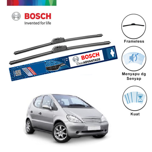 Bosch Sepasang Wiper Mobil Mercedes Benz A-Klasse168 Frameless 26 & 24