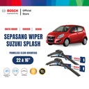 Bosch Sepasang Wiper Mobil Suzuki Splash Frameles New Clear 22" & 16"